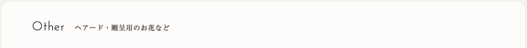 Other ヘアード・贈呈用のお花など